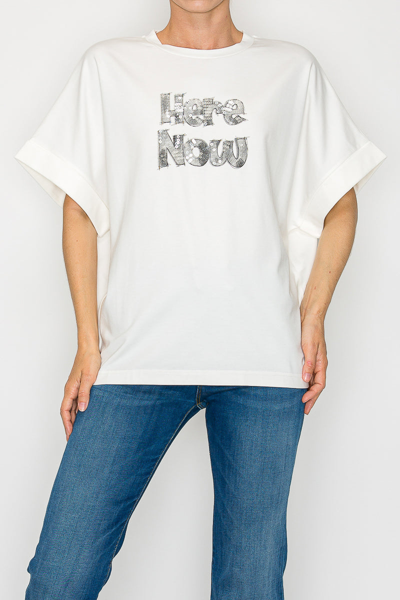 Here Now Sequin Tee