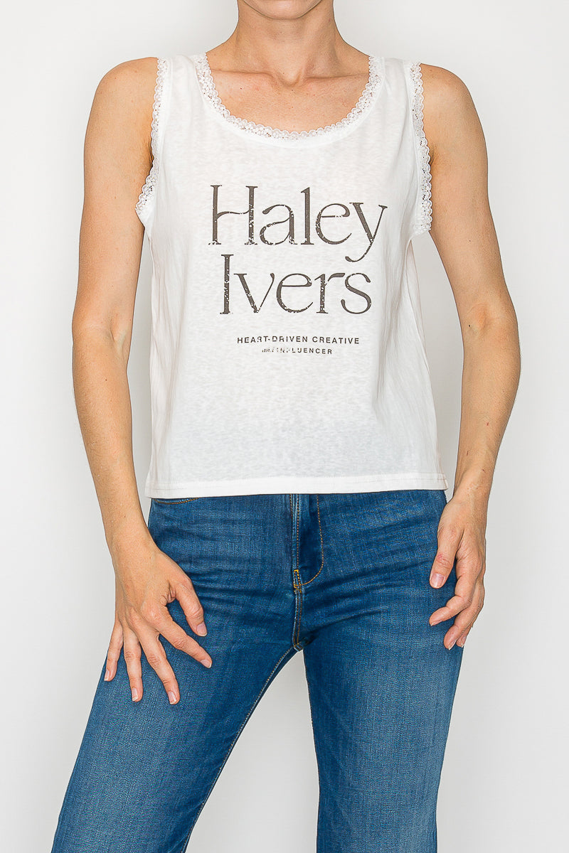 Lace Edge Creative Tank